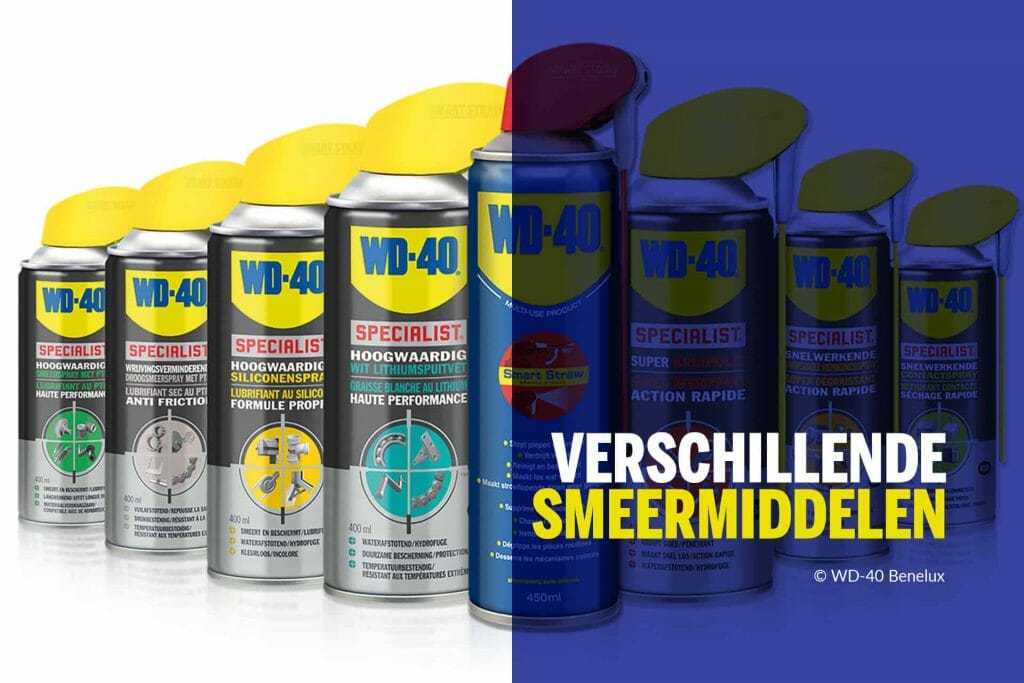 Verschillende smeermiddelen: Vet of olie? WD-40 geeft het antwoord!